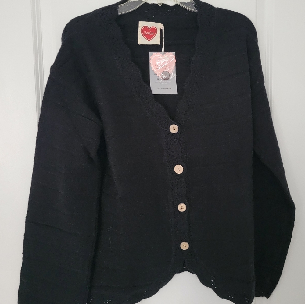 Cozy Black Cardigan Sweater